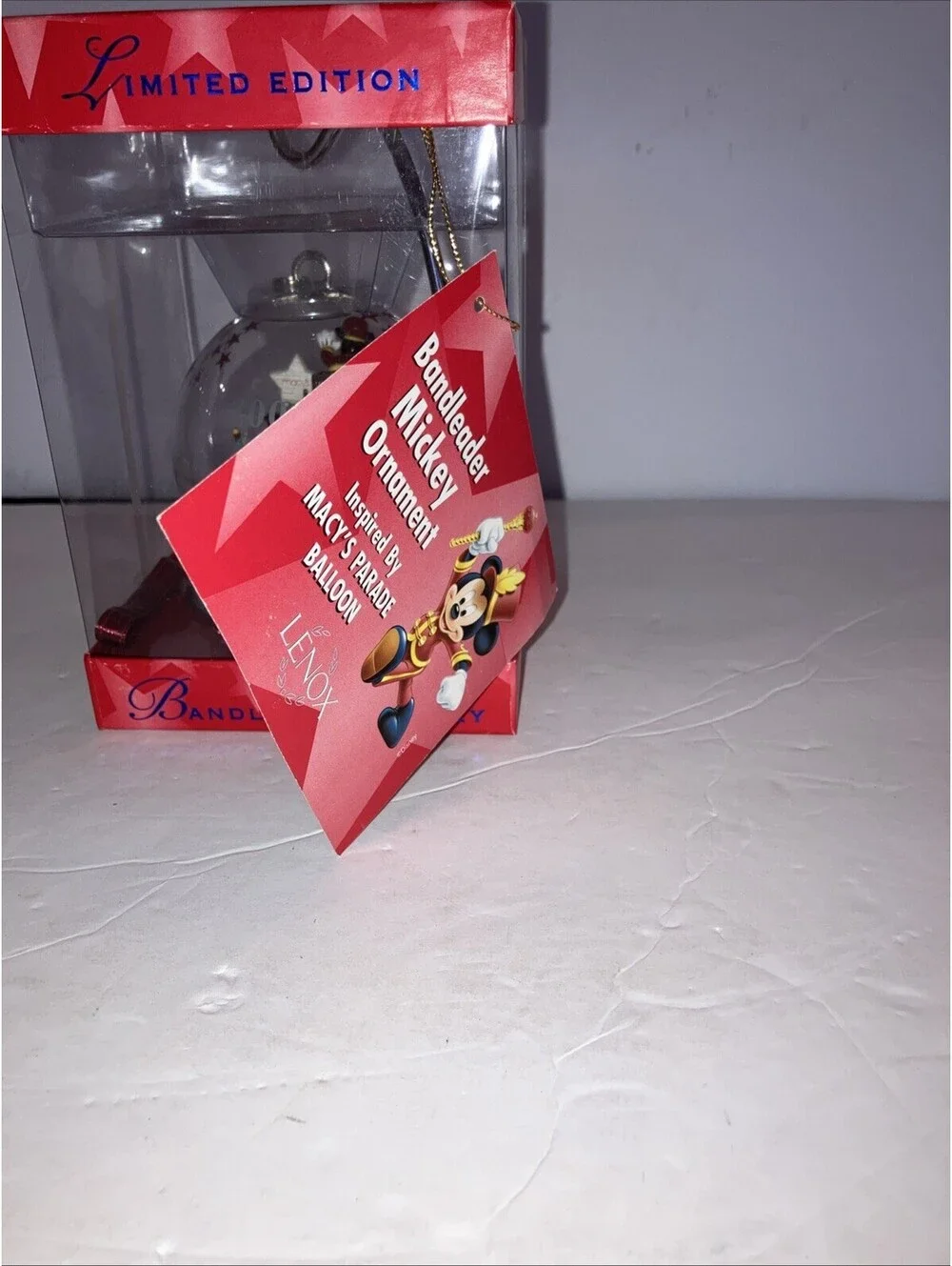 VTG 2000 Lenox Disney Bandleader Mickey Silverplated Macy’s NYC Ornament NEW